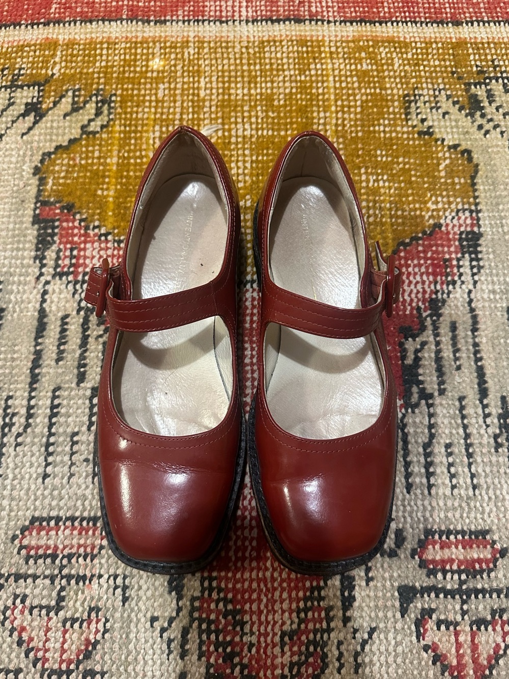 INTENTIONALLY BLANK VERONICA BOX LEATHER LUG SOLE MARY JANE - Picture 4 of 5